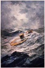 The "Monitor" in a Storm, 1862, Painting, Robert Hopkin