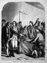 Signing of the Declaration of American Independence 1776, Illustration