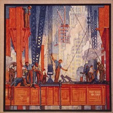 Construction Workers, Cover of The Literary Digest, February 6, 1915