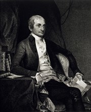 John Jay (1745-1829), American Statesman, First Chief Justice of the USA, Engraving Published 1859