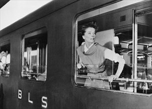Katharine Hepburnon-set of the Film, Summertime, 1955