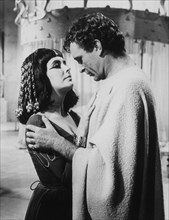 Elizabeth Taylor and Richard Burton, On-Set of the Film, Cleopatra, 1963