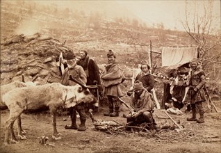 Norwegian Lapps Near Tromso, 1870