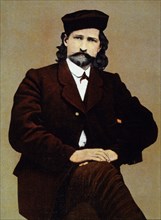 James Butler "Wild Bill" Hickok (1837-1876), Portrait, Hand-Colored Photograph, 1873