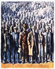 "Twenty-Five Million in Want" Americans during the Great Depression, Illustration, Reginald Marsh, 1932