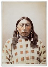Jessie Iron Bull, native American, Portrait, Hand-Colored Photograph, 1882