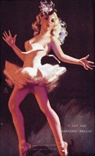 Sexy Woman Dancing, "I Get The Darndest Breaks", Mutoscope Card, 1940's