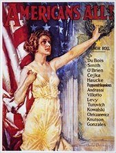 U.S. World War I Victory Poster, "Americans All!", by Howard Chandler Christy, 1919