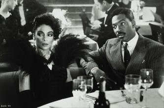 Eddie Murphy and Jasmine Guy, On-Set of the Film, "Harlem Nights", 1989