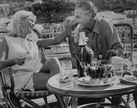 Julie Christie and Jose Luis de Villalonga, On-Set of the Film, "Darling", 1965