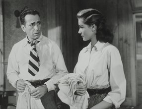 Lauren Bacall and Humphrey Bogart, On-Set of the Film, "Key Largo", 1948