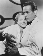 Humphrey Bogart and Ingrid Bergman in Close Embrace, On-Set of the Film, "Casablanca", 1942