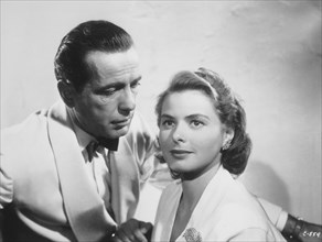 Humphrey Bogart and Ingrid Bergman, On-Set of the Film, "Casablanca", 1942
