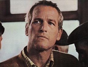 Paul Newman on-set of the Film, "The Mackintosh Man", 1973