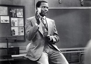 Sidney Poitier on-set of the Film, "A Piece of the Action", 1977