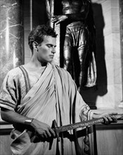 Charlton Heston on-set of the Film,  "Julius Caesar", 1950