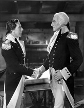 George Arliss and Alan Mowbray on-set of the Film, "Alexander Hamilton", 1931