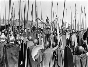 Richard Burton on-set of the Film, "Alexander the Great", 1956