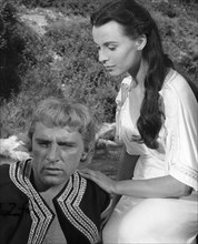 Richard Burton and Claire Bloom on-set of the Film, "Alexander the Great", 1956