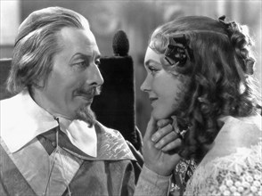 George Arliss and Maureen O'Sullivan on-set of the Film, Cardinal Richelieu, 1935