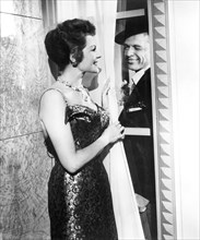 Rita Hayworth and Frank Sinatra on-set of the Film, Pal Joey, 1957