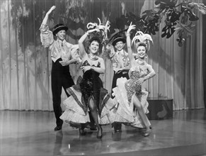 Dan Dailey, Donald O'Connor, Ethel Merman and Mitzi Gaynor on-set of the Film, "There's No Business Like Show Business", 1954, TM and Copyright (c) 20th Century-Fox Film Corp. All Rights Reserved