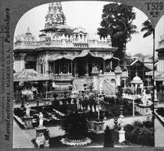 Pareshnath Jain Temple, Calcutta, India, Single Image of Stereo Card, 1900