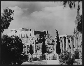 Acropolis with Parthenon, Athens, Greece, 1956