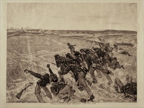 Charge of the 22nd Negro Regiment during Civil War, June 16, 1864