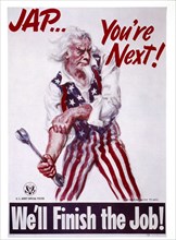 World War II Military Poster, "Jap, You're Next!", by James Montgomery Flagg, USA, 1942