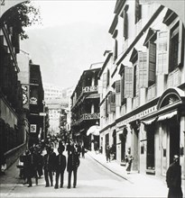 Busy D'Aguilar Street, Hong Kong, Single Image of Stereo Card, 1896