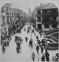 Queen's Road, Hong Kong, Single Image of Stereo Card, 1896