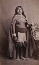 Young Yuma Native American Indian Woman, Standing Portrait, Yuma, Arizona Territory, circa 1880