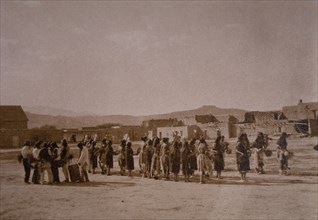 Tewa Native American Indian Corn Dance, San Idelfonso Pueblo, New Mexico, USA, 1915