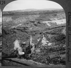 Anthracite Coal Strip-Mine, Pennsylvania, USA, Single Image of Stereo Card, 1905