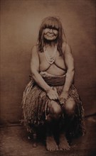 Yuma Native American Indian Woman, Sitting Portrait, Yuma, Arizona Territory, circa 1880