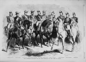 Emperor Napoleon III and Generals of the Army of Italy, Engraving from Harper's Weekly, 1859