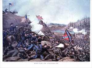 Union and Confederate Troops During Civil War Battle of Franklin, Tennessee, November 30, 1864