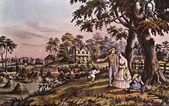 American Country Life II, Lithograph, Currier & Ives, 1855