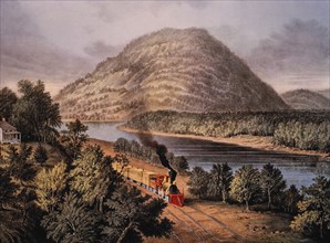 Lookout Mountain, Tennessee and Chattanooga Railroad, Lithograph, Currier & Ives, 1866