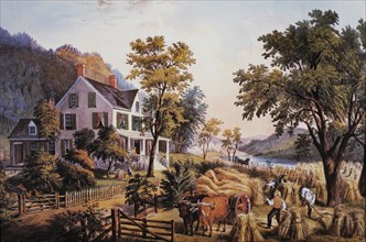 The Farmer's Home - Harvest, Lithograph, Currier & Ives, 1864