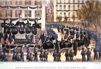 The Funeral of President Lincoln, New York, April 25th, 1865, Lithograph, Currier & Ives, 1865