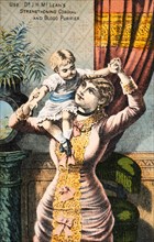 Mother and Child, Dr. JH McLean's Strengthening Cordial and Blood Purifier, Trade Card, circa 1900