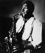 Charlie Parker (1920-1955), American Jazz Musician and Composer, Playing Saxophone, circa 1945