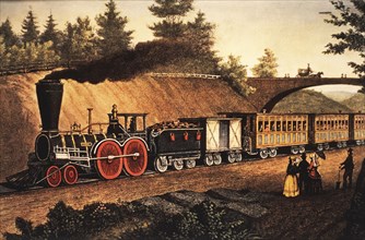 The Express Train, Lithograph, Currier & Ives, 1871