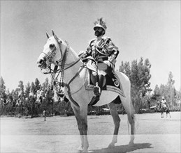 Haile Selassie (1892-1975), Emperor of Ethiopia, Portrait on Horseback, 1935