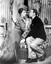 Gertrude Lawrence and Raymond Massey, on-set of the Broadway Play, "Pygmalion", 1945