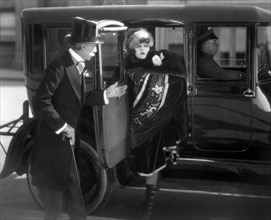 Arthur Hoyt and Alla Nazimova, on-set of the Silent Film, "Camille", 1921