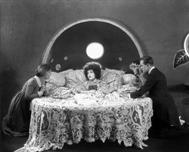 Elinor Oliver, Alla Nazimova, Patsy Ruth Miller and Rex Cherryman, on-set of the Silent Film, "Camille", 1921