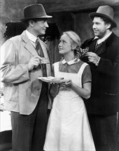 Tove Maes (center), on-set of the Danish Film, "Ditte, Child of Man (Ditte Menneskebarn)" directed by Bjarne Henning-Jensen, 1946